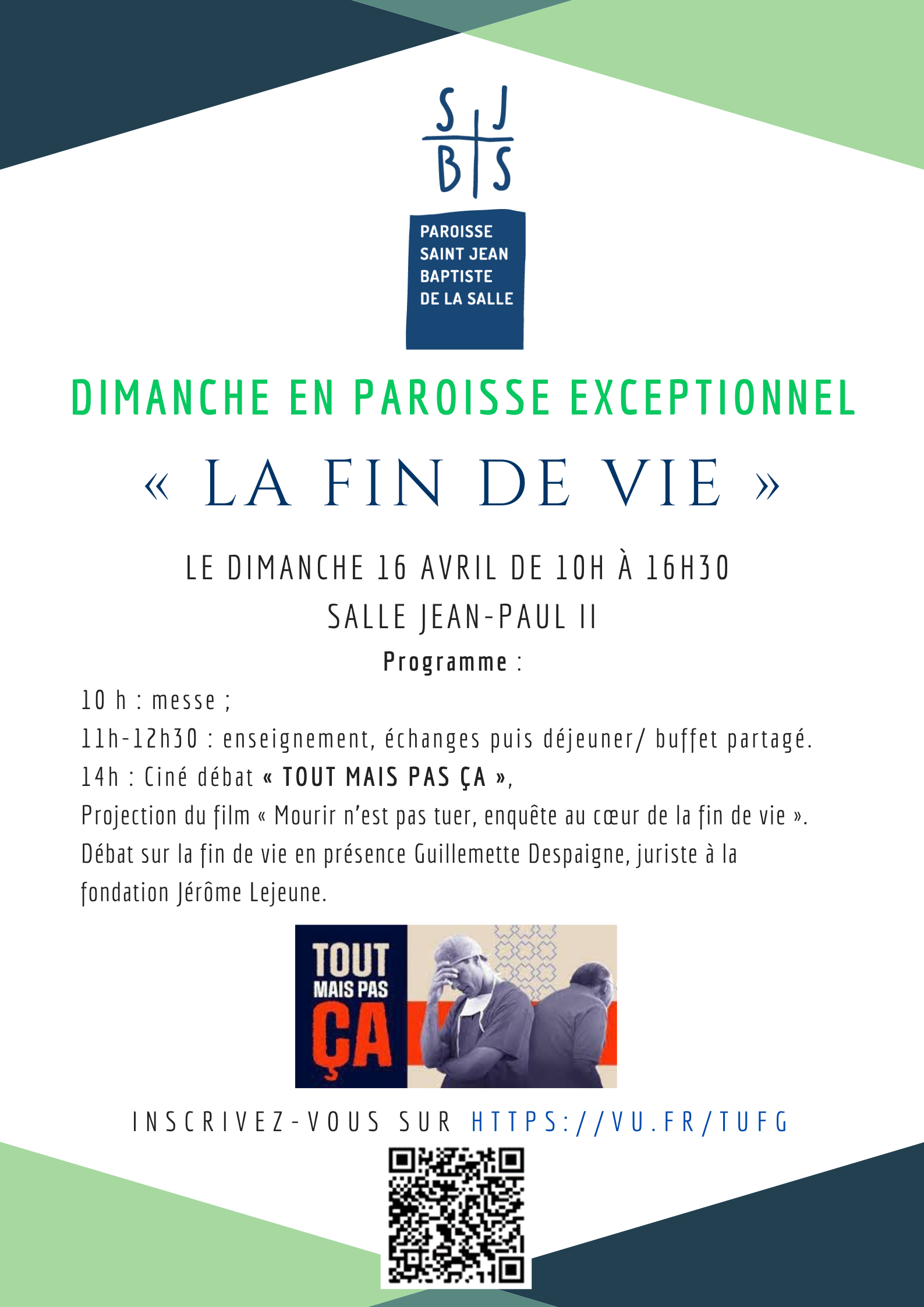 Dimanche en paroisse exceptionnel « La Fin de Vie » – le dimanche 16 avril 2023