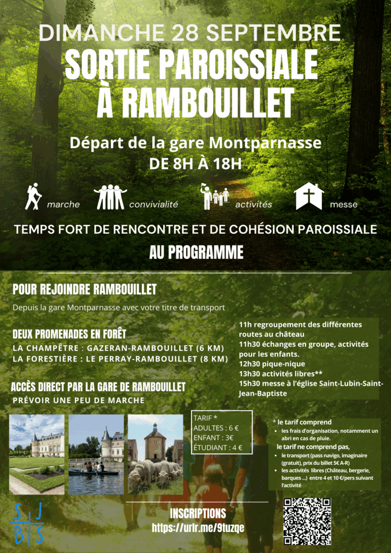 Sortie paroissiale de rentrée à Rambouillet